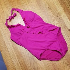 Like New Assets Pink Halter Swimsuit XL